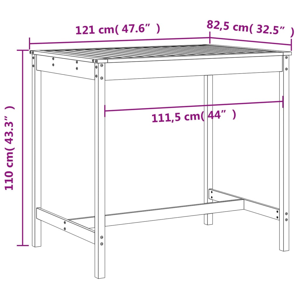 5 pcs conjunto de bar para jardim pinho maciço preto