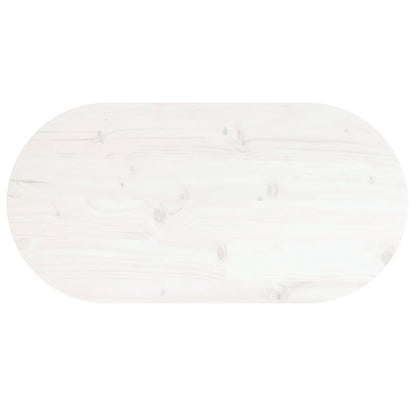 Tampo de mesa oval 80x40x2,5 cm pinho maciço branco