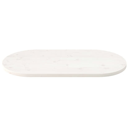 Tampo de mesa oval 90x45x2,5 cm madeira de pinho maciça branco