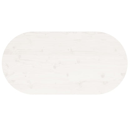 Tampo de mesa oval 90x45x2,5 cm madeira de pinho maciça branco