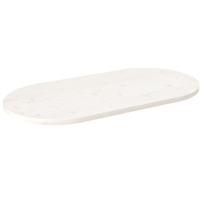 Tampo de mesa oval 100x50x2,5 cm madeira de pinho maciça branco