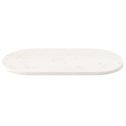 Tampo de mesa oval 100x50x2,5 cm madeira de pinho maciça branco