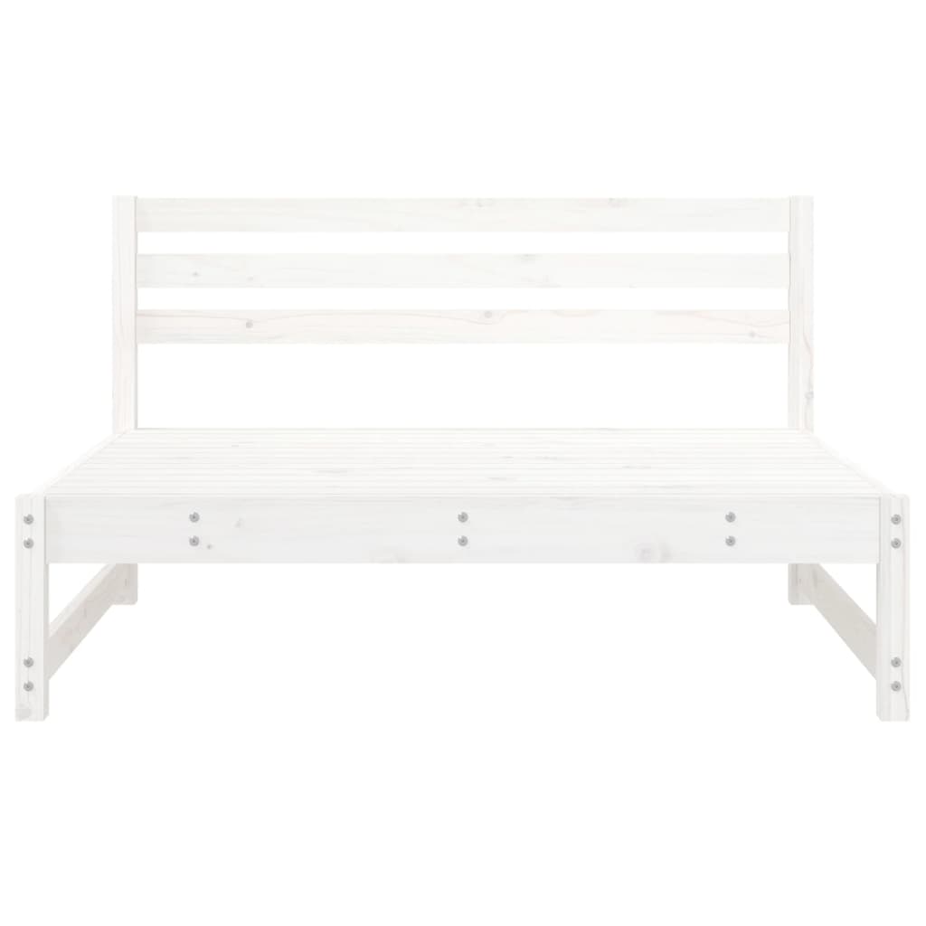 Sofá de centro para jardim 120x80 cm pinho maciço branco