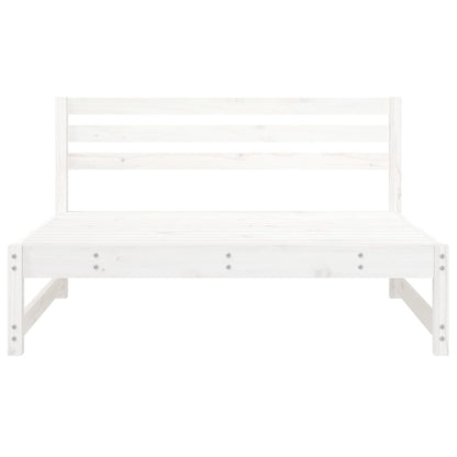 Sofá de centro para jardim 120x80 cm pinho maciço branco