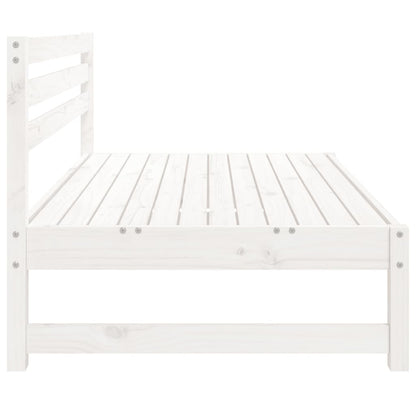 Sofá de centro para jardim 120x80 cm pinho maciço branco