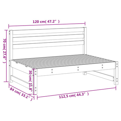 Sofá de centro para jardim 120x80 cm pinho maciço castanho-mel