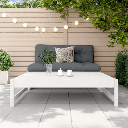 Apoio de pés para jardim 120x80 cm pinho maciço branco