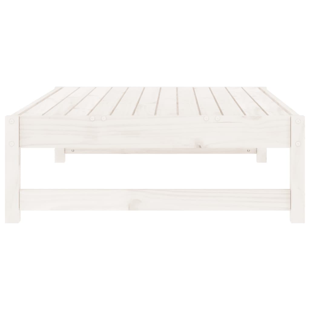 Apoio de pés para jardim 120x80 cm pinho maciço branco