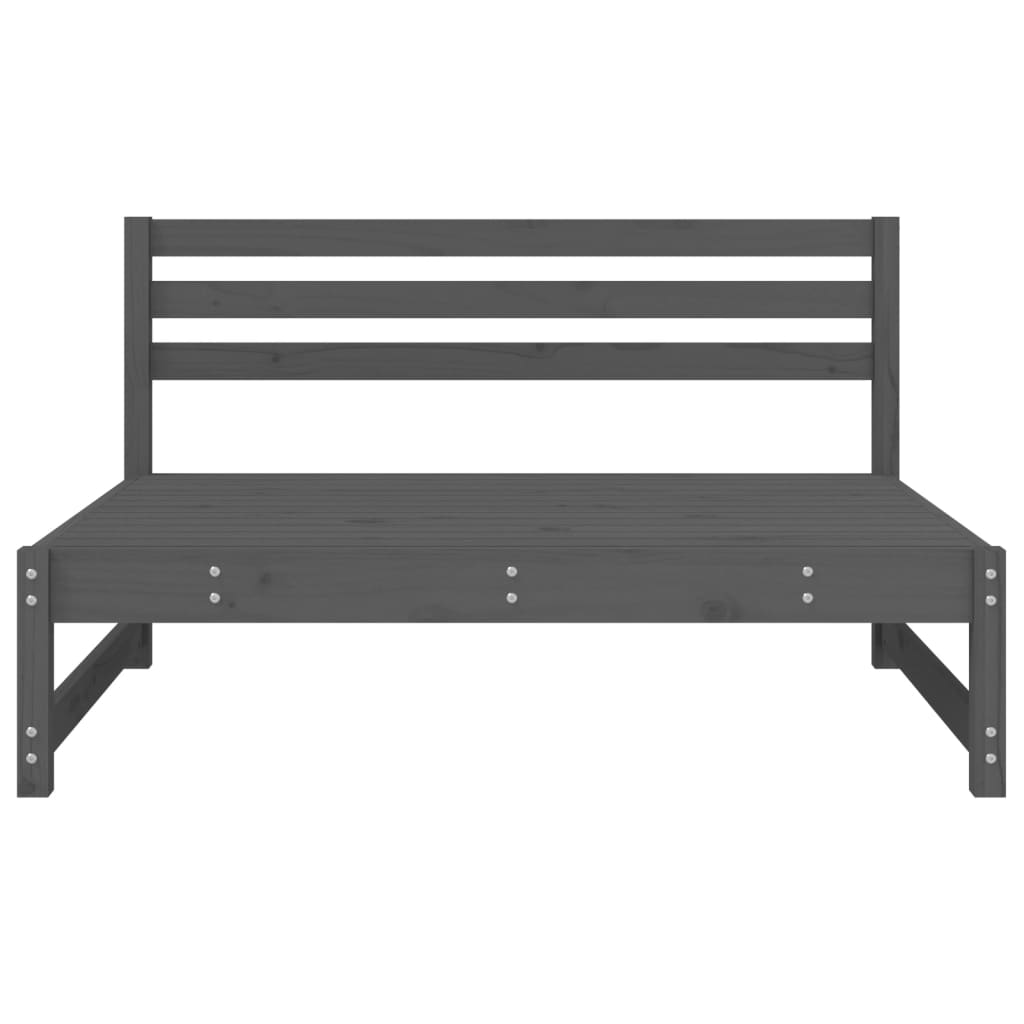 Sofás de centro para jardim 2 pcs 120x80 cm pinho maciço cinza