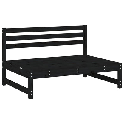 Sofás de centro para jardim 2 pcs 120x80 cm pinho maciço preto