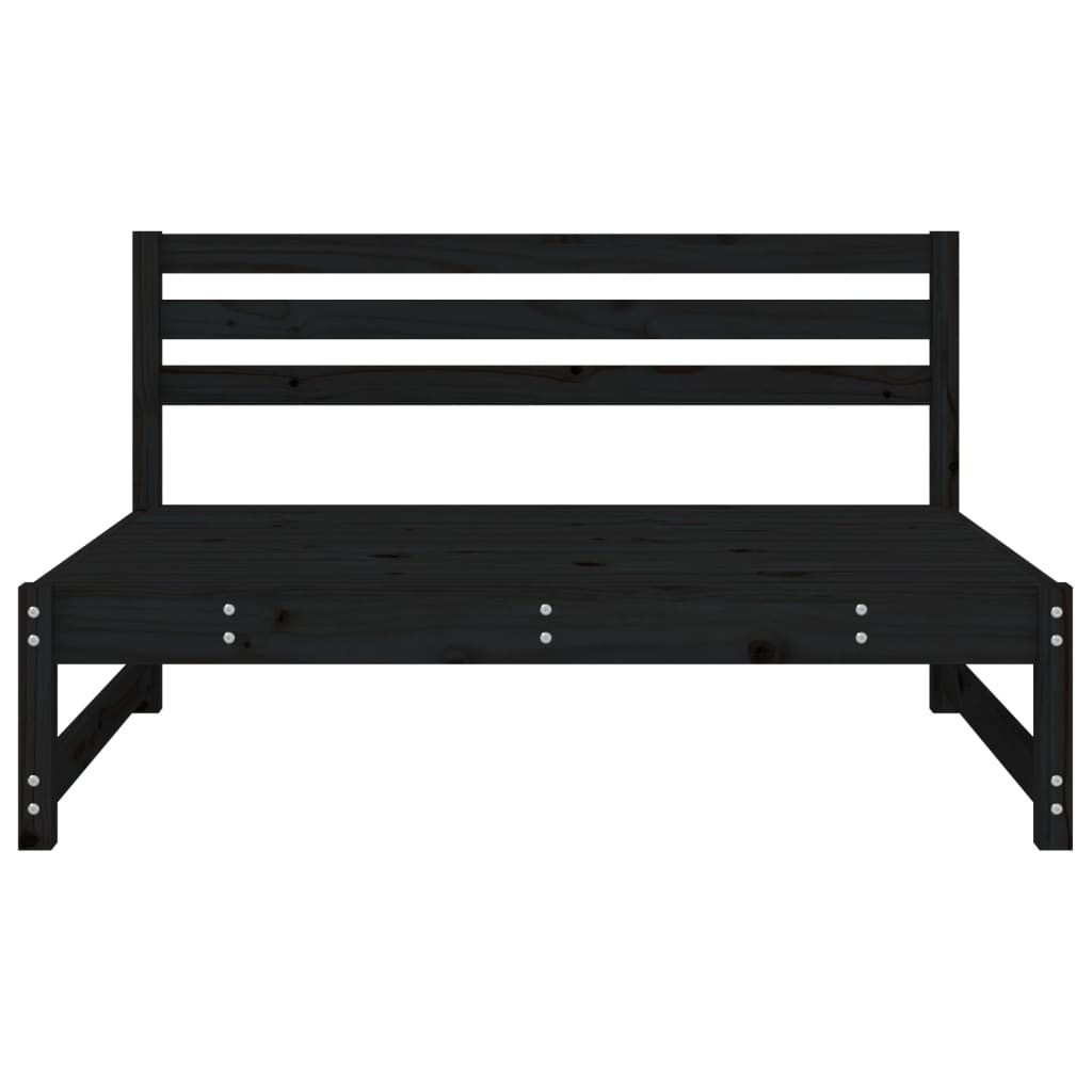 Sofás de centro para jardim 2 pcs 120x80 cm pinho maciço preto