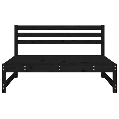 Sofás de centro para jardim 2 pcs 120x80 cm pinho maciço preto