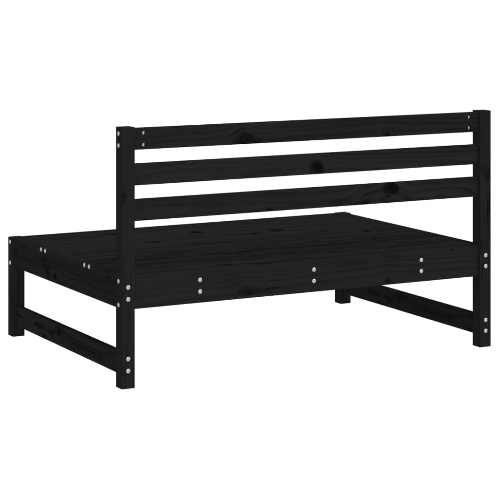 Sofás de centro para jardim 2 pcs 120x80 cm pinho maciço preto