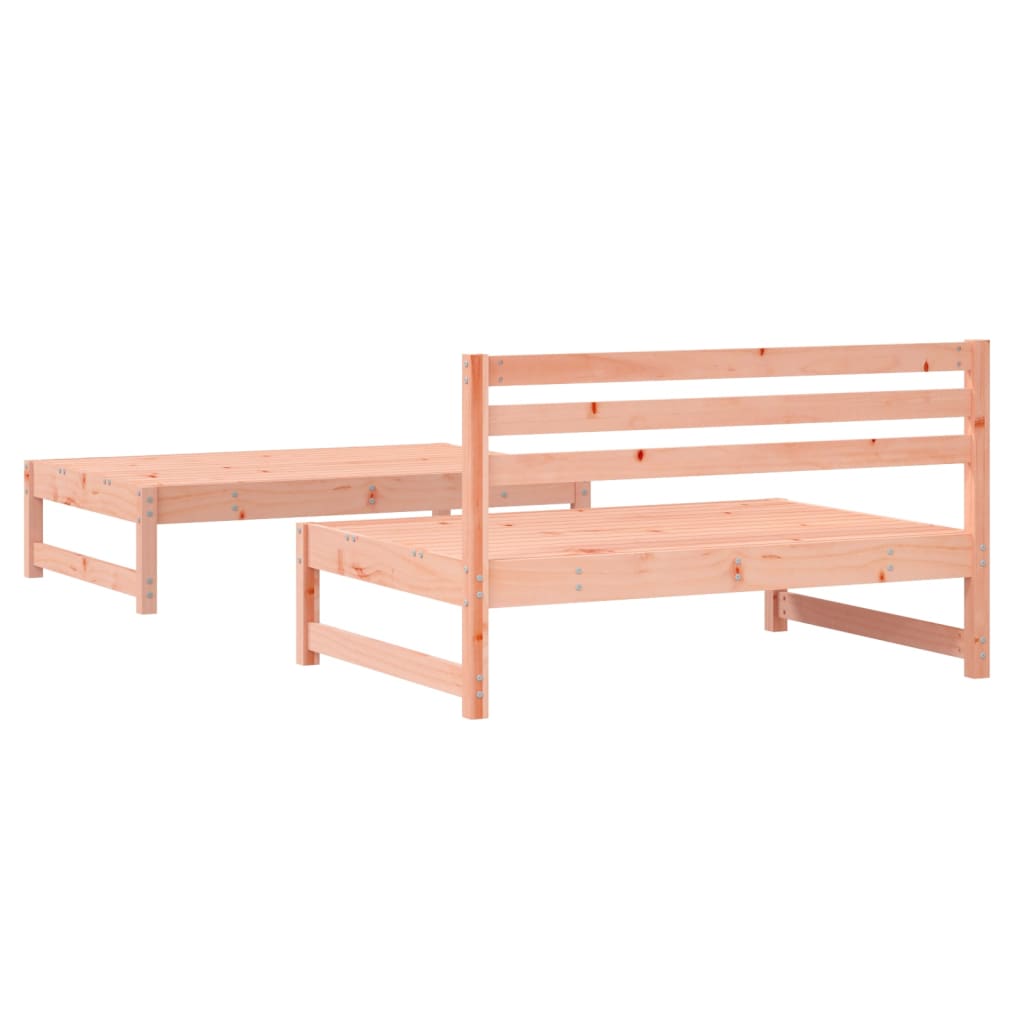 2 pcs conjunto lounge de jardim madeira de douglas maciça