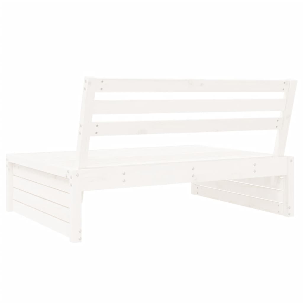 Sofá de centro para jardim 120x80 cm pinho maciço branco