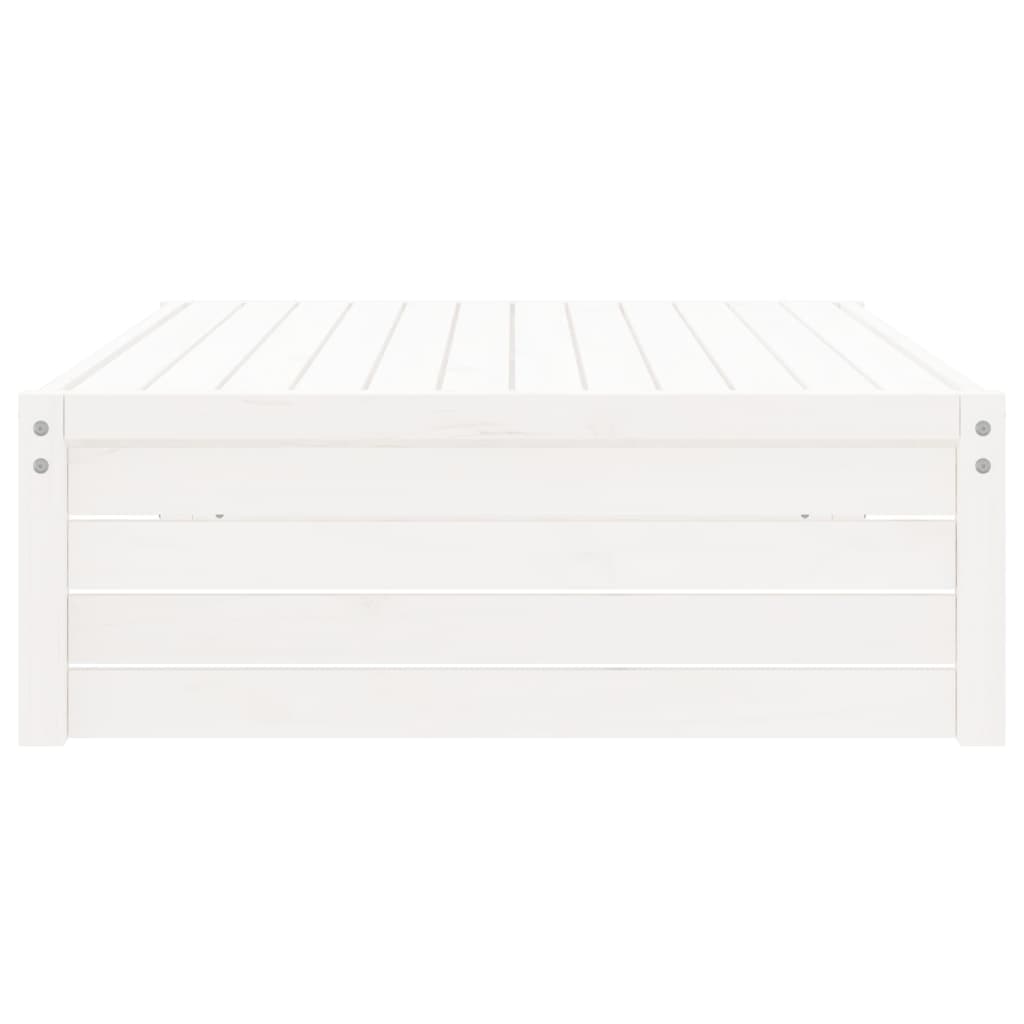 Apoio de pés para jardim 120x80 cm pinho maciço branco