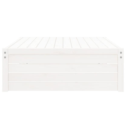 Apoio de pés para jardim 120x80 cm pinho maciço branco