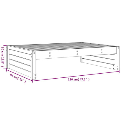 Apoio de pés para jardim 120x80 cm pinho maciço branco