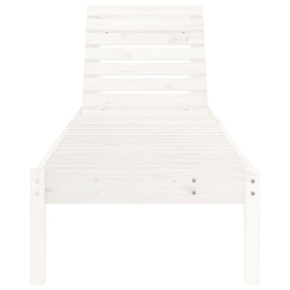 Espreguiçadeiras 2 pcs 199,5x60x74 cm pinho maciço branco