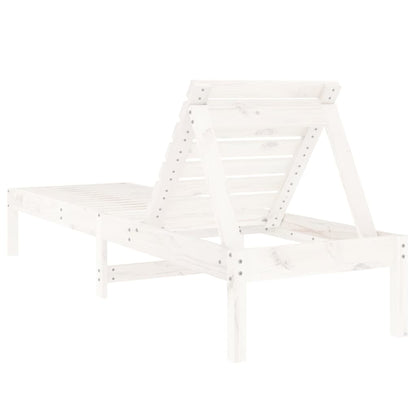 Espreguiçadeiras 2 pcs 199,5x60x74 cm pinho maciço branco