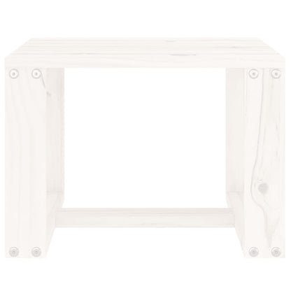 Mesa de apoio para jardim 40x38x28,5 cm pinho maciço branco