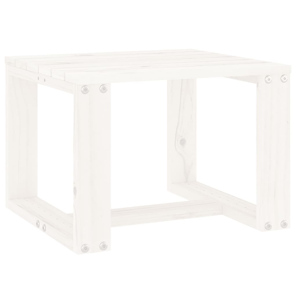 Mesa de apoio para jardim 40x38x28,5 cm pinho maciço branco