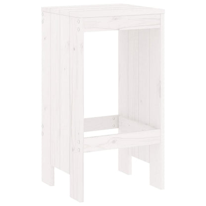 Bancos de bar 2 pcs 40x36x75 cm madeira de pinho maciça branco