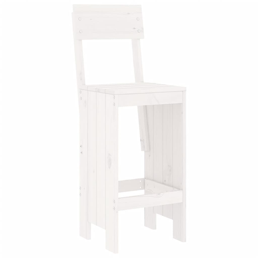 Cadeiras de bar 2 pcs 40x48,5x115,5 cm pinho maciço branco