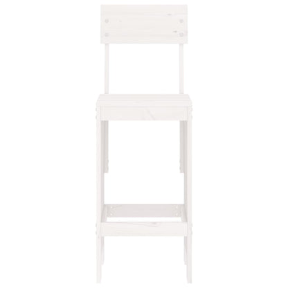 Cadeiras de bar 2 pcs 40x48,5x115,5 cm pinho maciço branco