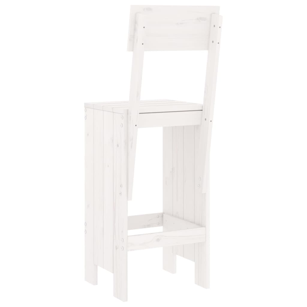 Cadeiras de bar 2 pcs 40x48,5x115,5 cm pinho maciço branco