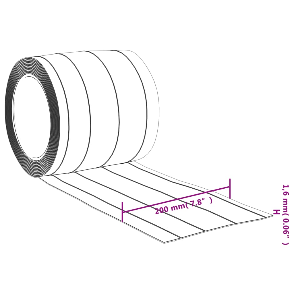 Cortina de porta 200 mm x 1,6 mm 50 m PVC transparente