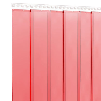 Cortina de porta 200 mm x 1,6 mm 10 m PVC vermelho