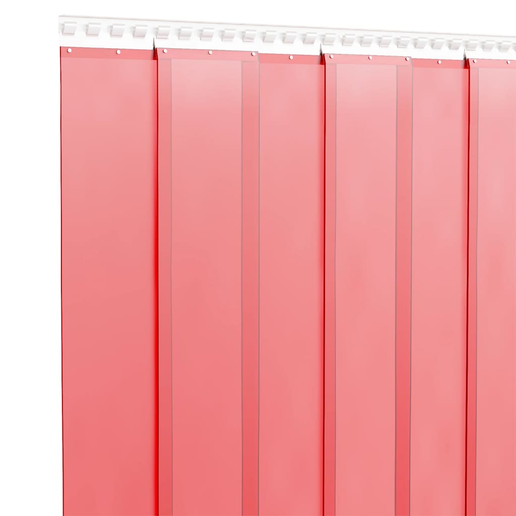 Cortina de porta 200 mm x 1,6 mm 50 m PVC vermelho