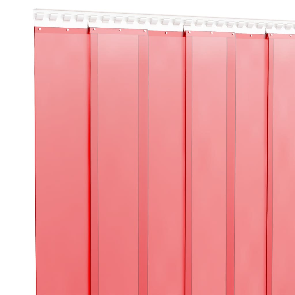 Cortina de porta 300 mm x 2,6 mm 10 m PVC vermelho