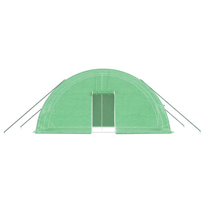 Estufa com estrutura de aço 12 m² 6x2x2,85 m verde