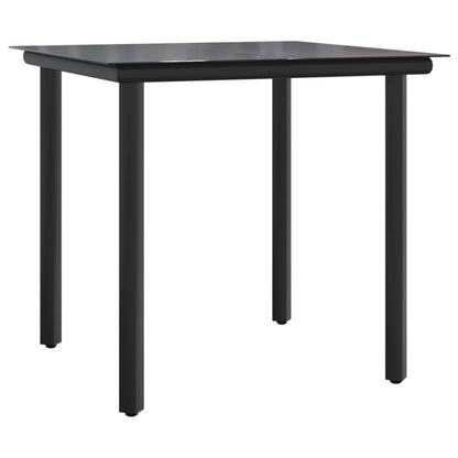 Conjunto de 2 Cadeiras e 1 Mesa em Vime - Preto - Design Natura