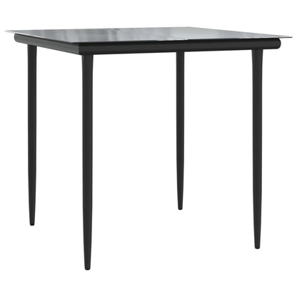 Conjunto de 2 Cadeiras e 1 Mesa em Vime Lop - Preto - Design Natura