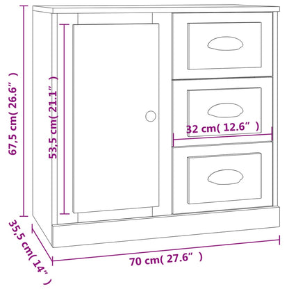 Aparadores 2 pcs derivados de madeira branco