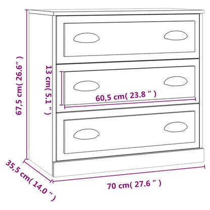 Cómoda Vinta com 6 Gavetas de 140 cm - Carvalho - Design Moderno