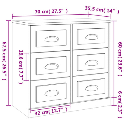 Aparadores 2 pcs derivados de madeira branco