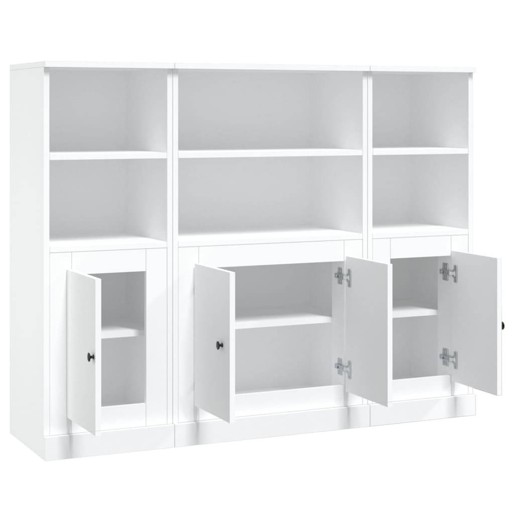 Aparador/Louceiro Pietra de 130 cm - Branco - Design Minimalista