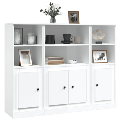 Aparador/Louceiro Pietra de 130 cm - Branco Brilhante - Design Minimalista