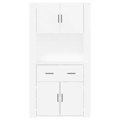 Armário Alto Clark de 4 Portas e 1 Gaveta - Branco - Design Moderno