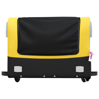 Reboque para bicicleta 45 kg ferro preto e amarelo