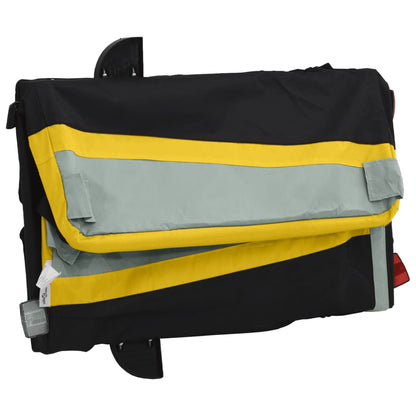 Reboque para bicicleta 45 kg ferro preto e amarelo