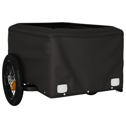 Reboque de carga para bicicleta 30 kg ferro preto e laranja