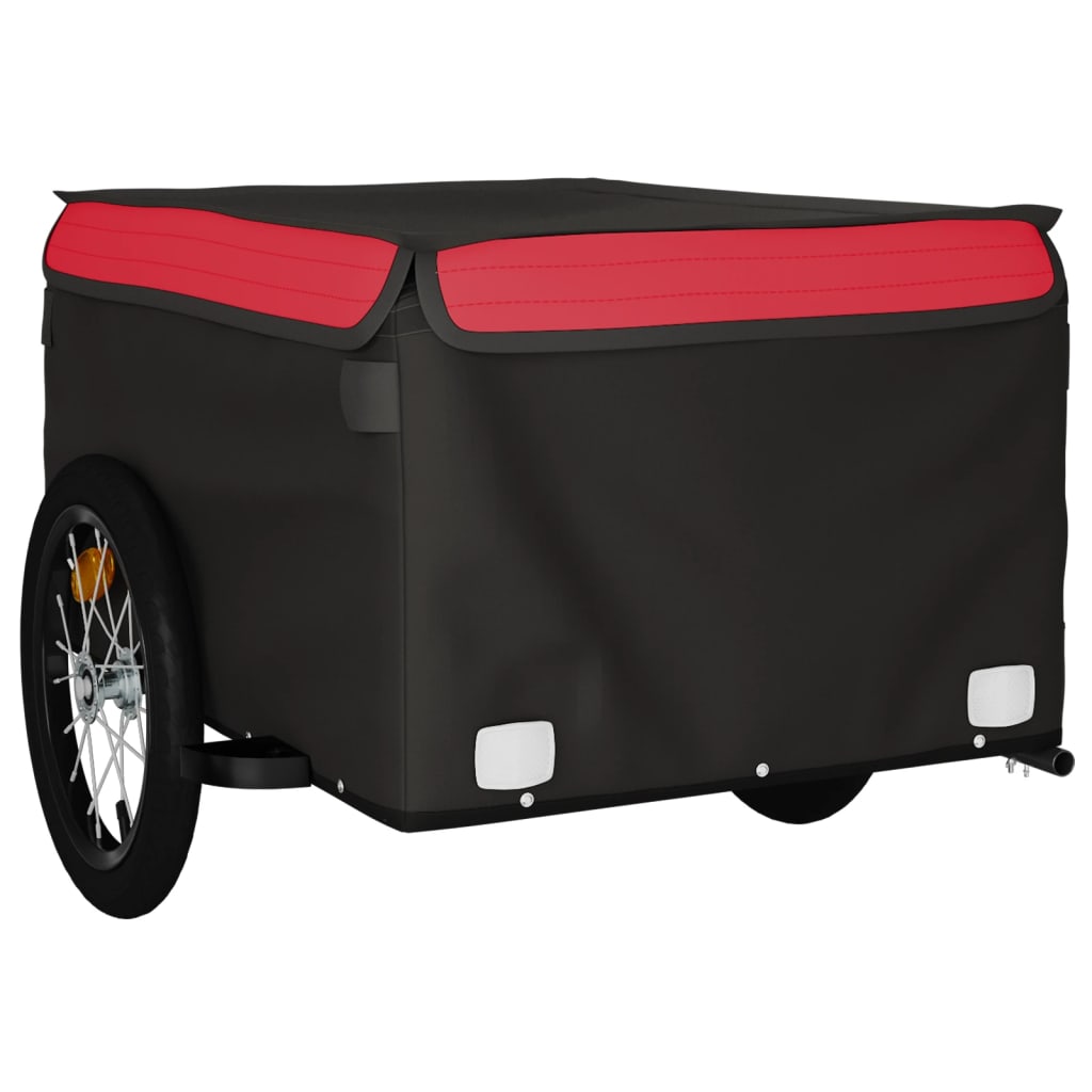 Reboque para bicicleta 45 kg ferro preto e vermelho