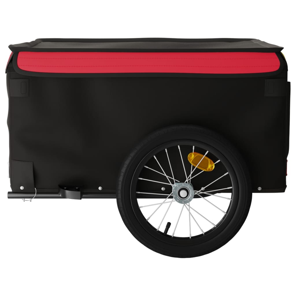 Reboque para bicicleta 45 kg ferro preto e vermelho