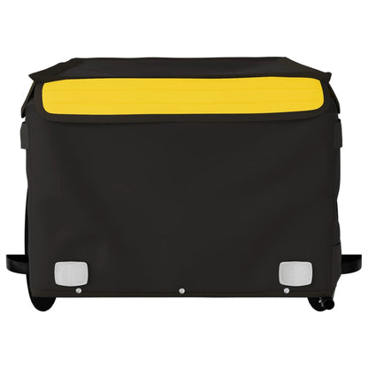 Reboque de carga para bicicleta 45 kg ferro preto e amarelo