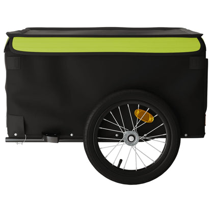 Reboque para bicicleta 45 kg ferro preto e verde